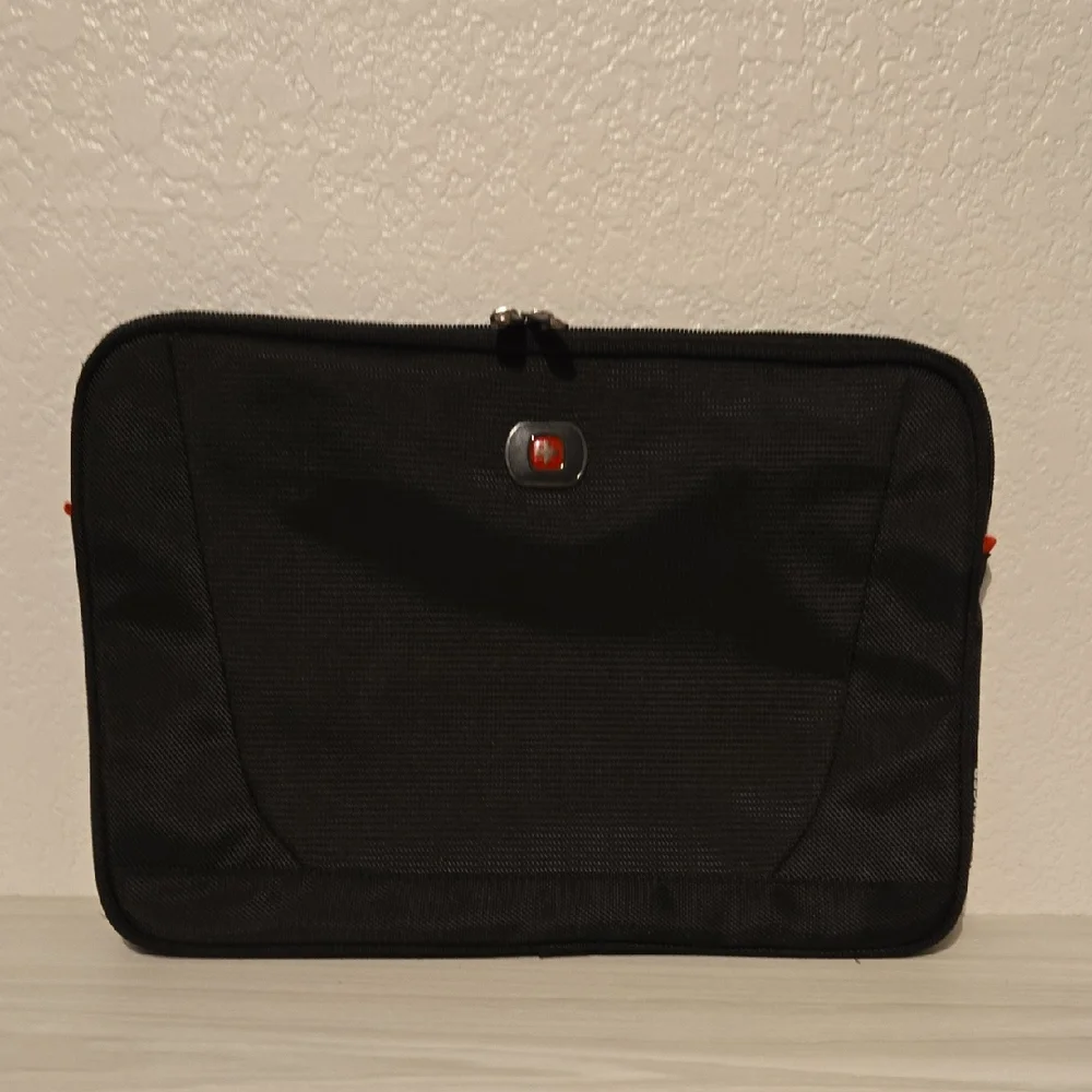 Wenger Black Laptop Sleeve with Red Accent
